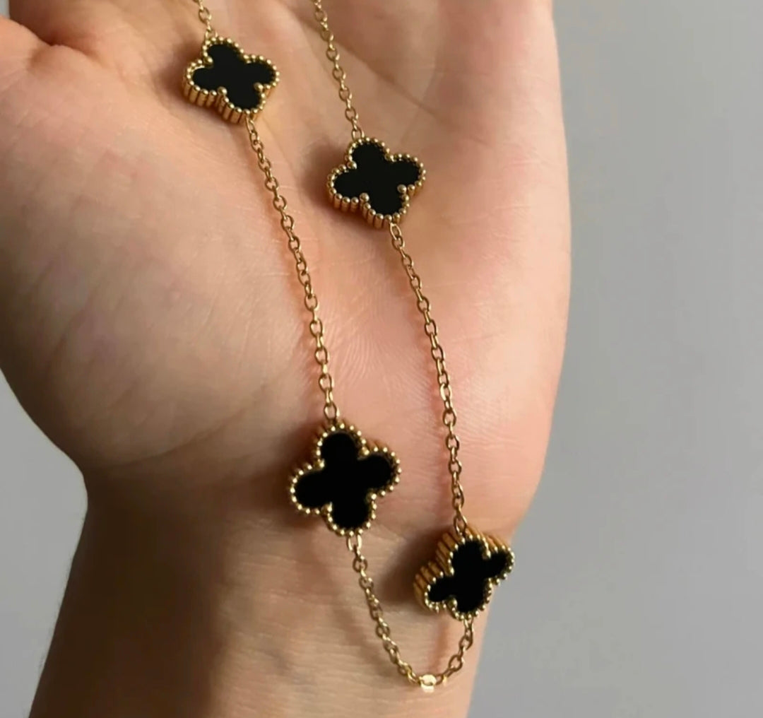 Black orchid Anti tarnish wristband / bracelet